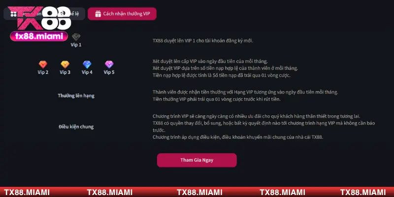Trở thành VIP TX88 cần nắm rõ những điểm nào?